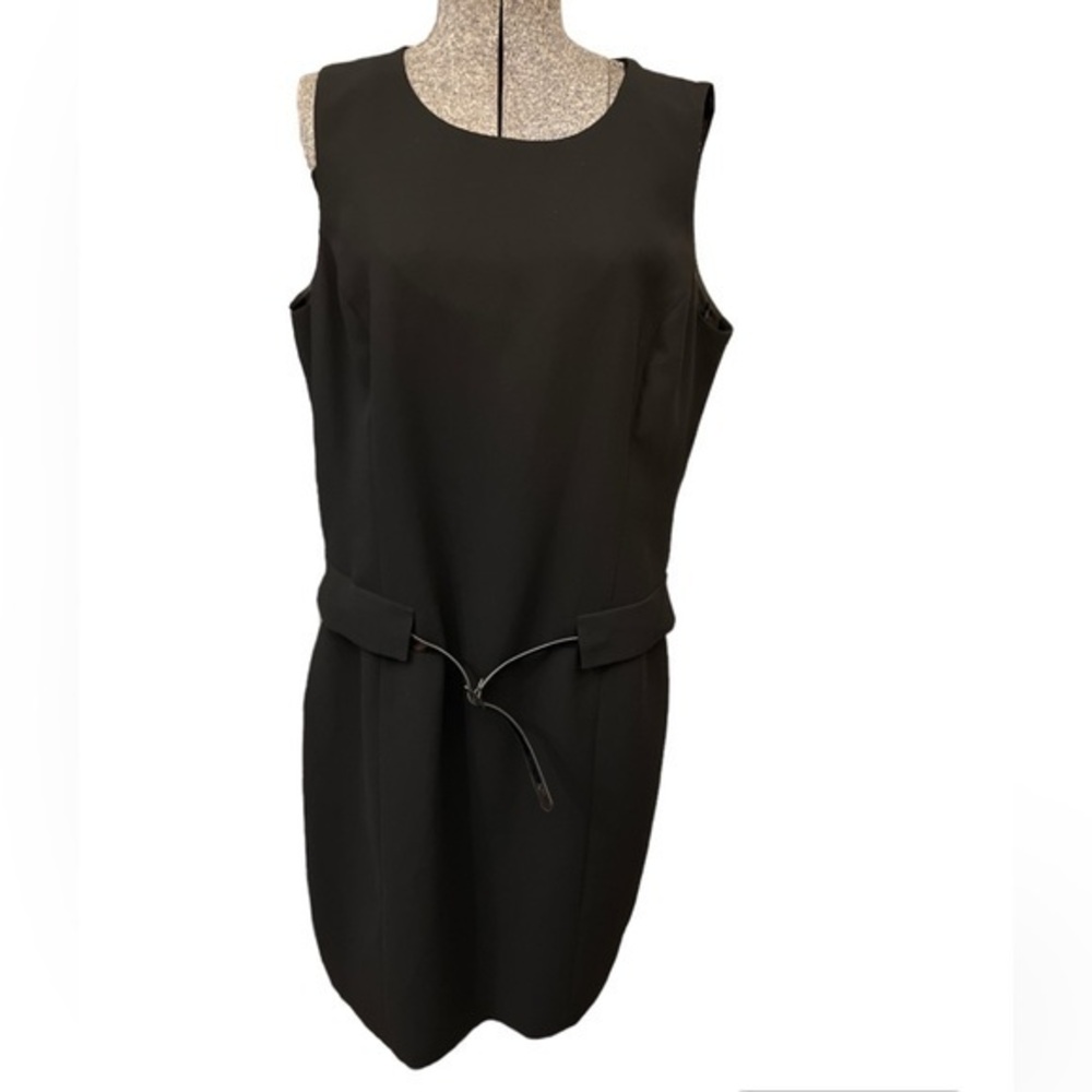 Kasper Sleeveless Black Dress, size 16 NWT